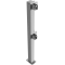 Beskyttelsesgel�nder | St�lr�r 70 x 70 mm | Fast stolpe, der fastg�res med dybdebor | Hj�rnestolpe til top- og kvartb�jet stang | Varmgalvaniseret